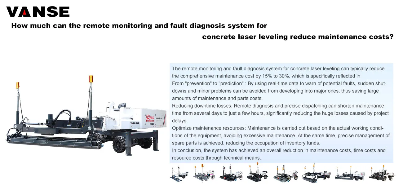 How much can the remote monitoring and fault diagnosis system for concrete laser leveling reduce maintenance costs? 1 How much can the remote monitoring and fault diagnosis system for concrete laser leveling reduce maintenance costs