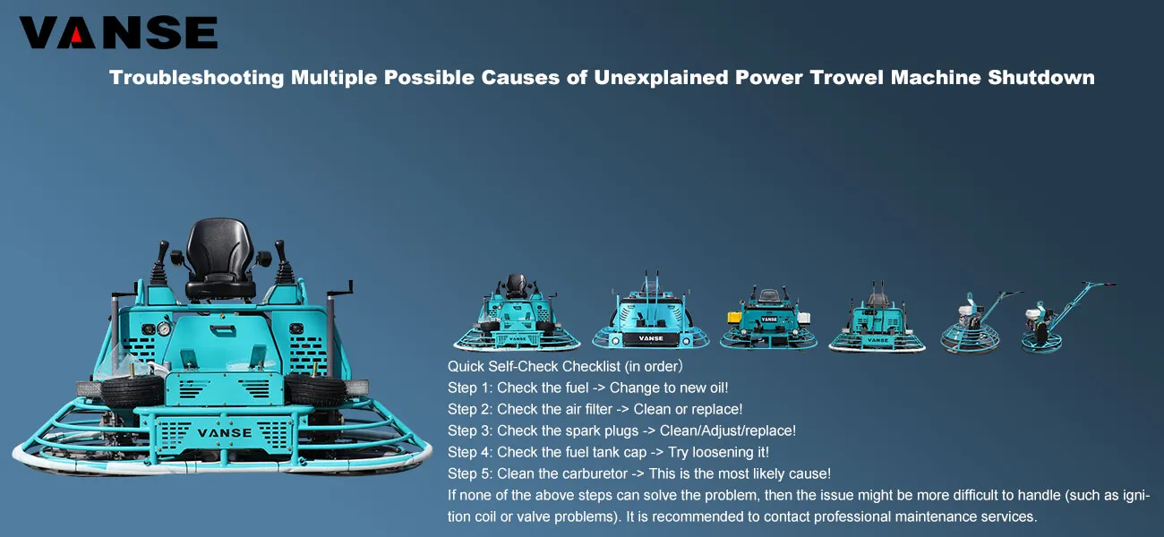 Troubleshooting Multiple Possible Causes of Unexplained Power Trowel Machine Shutdown 1 Troubleshooting Multiple Possible Causes of Unexplained Power Trowel Machine Shutdown
