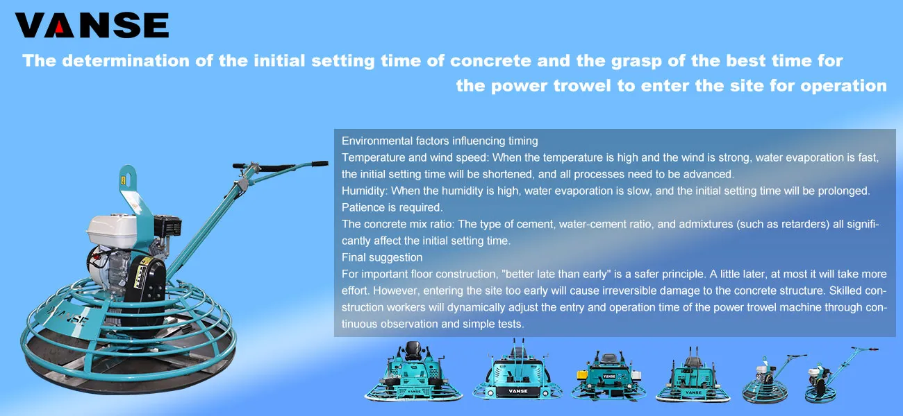 Determining the initial setting time of concrete and mastering the optimal timing for power trowel operation 1 Determining the initial setting time of concrete and mastering the optimal timing for power trowel operation.