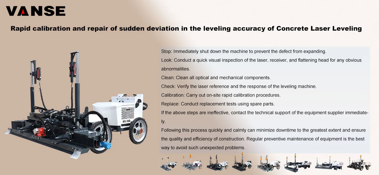 Rapid calibration and repair of sudden deviation in the leveling accuracy of Concrete Laser Leveling 1 Rapid calibration and repair of sudden deviation in the leveling accuracy of Concrete Laser Leveling