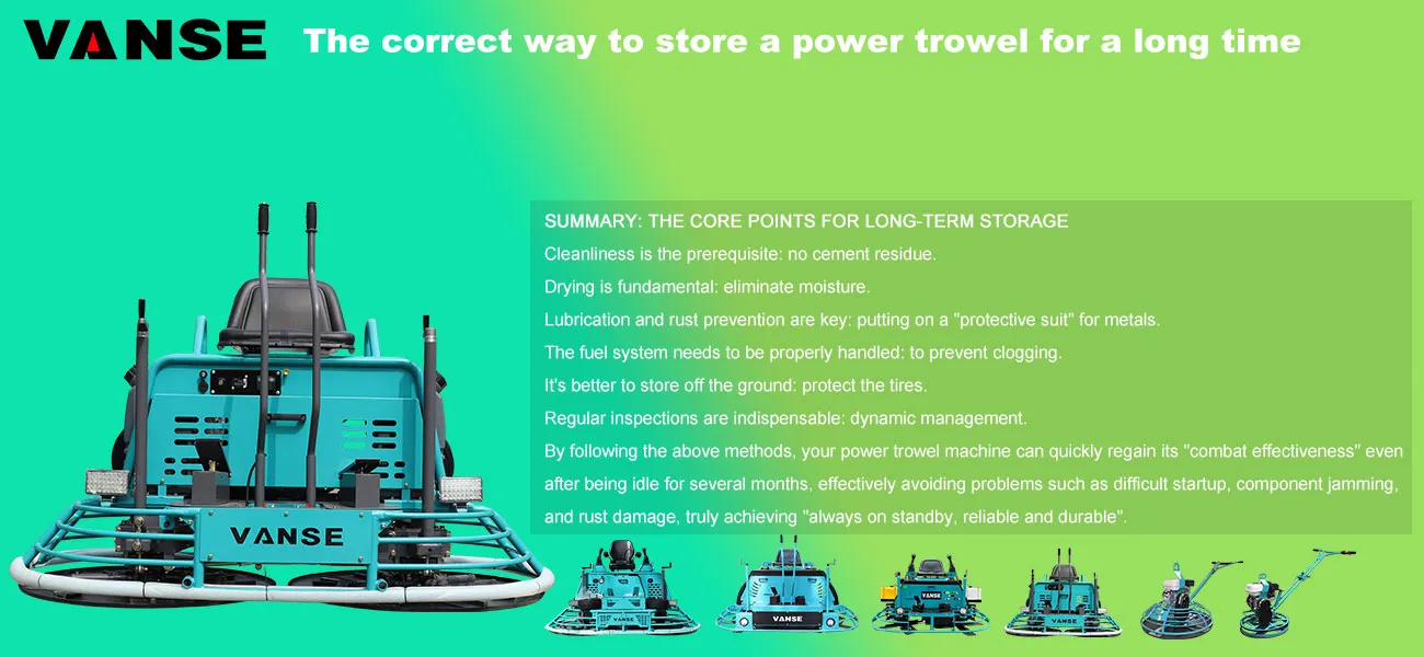 The correct way to store power trowels for a long time 1 The correct way to store a power trowel for a long time