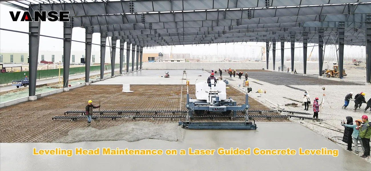 Leveling Head Maintenance on a Laser Guided Concrete Leveling