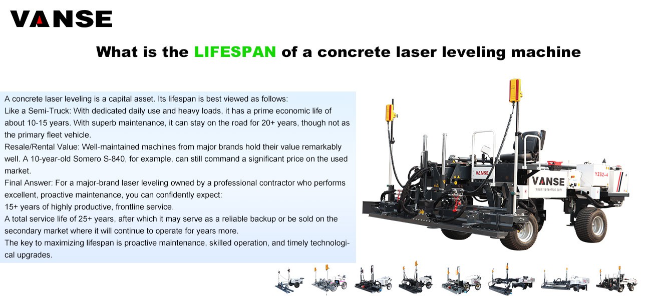 What is the lifespan of a concrete laser leveling machine 1 What is the lifespan of a concrete laser leveling machine