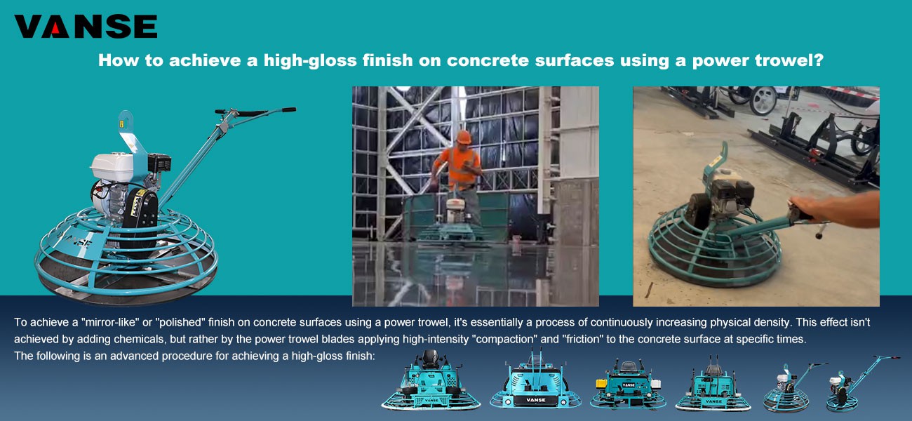 How to achieve a high-gloss finish on concrete surfaces using a power trowel? 1 How to achieve a high-gloss finish on concrete surfaces using a power trowel