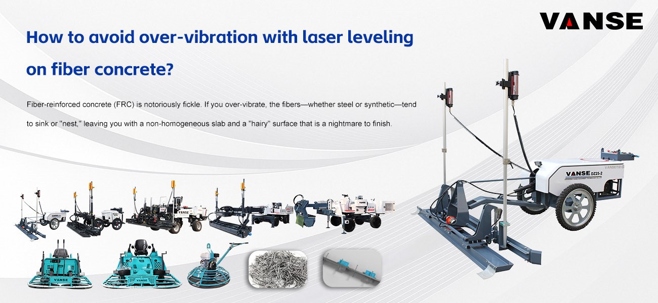 How to avoid over-vibration with laser leveling on fiber concrete? 1 DZ25-2