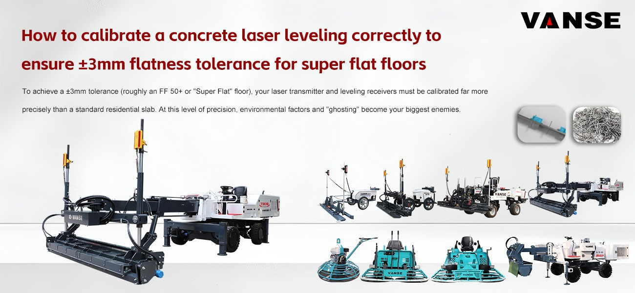 How to calibrate a concrete laser leveling correctly to ensure ±3mm flatness tolerance for super flat floors 1 YZ30-4E concrete laser leveling