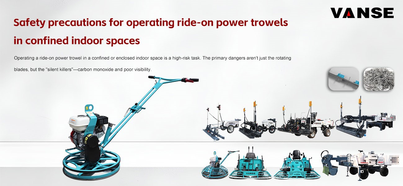 Safety precautions for operating ride-on power trowels in confined indoor spaces 1 VS424 power trowels