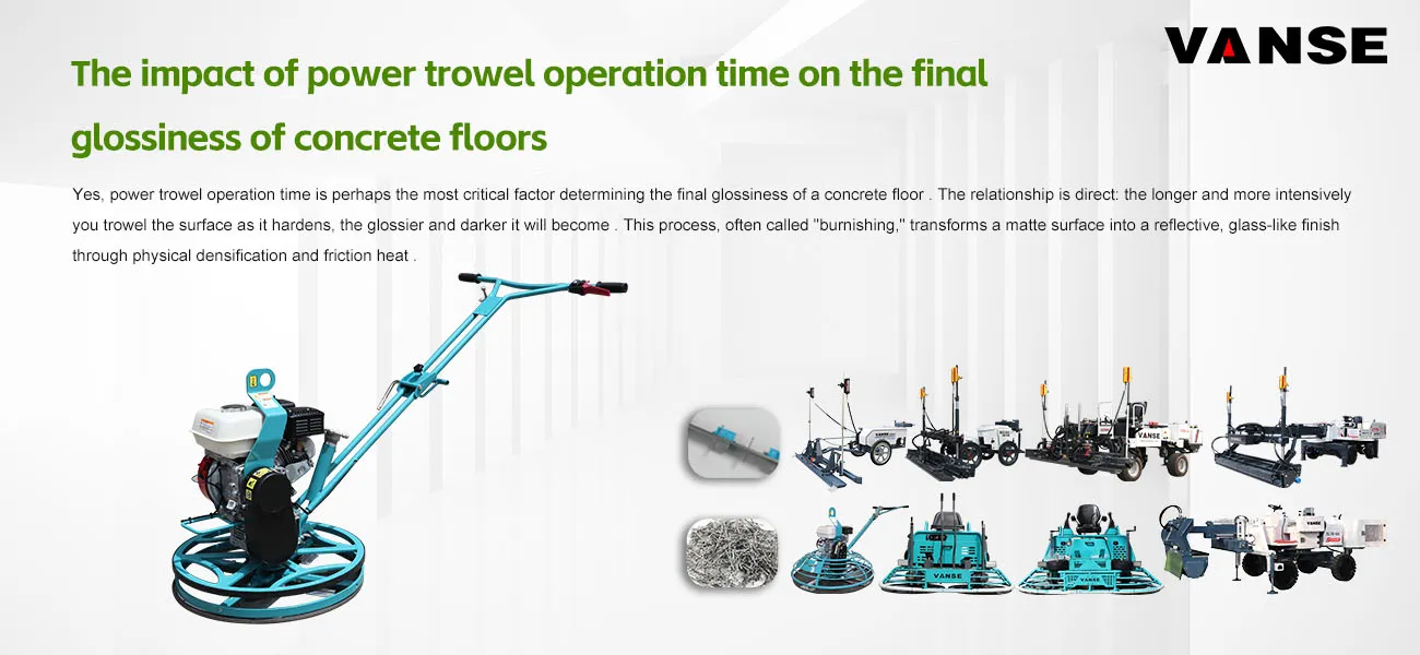 The impact of power trowel operation time on the final glossiness of concrete floors 1 The impact of power trowel operation time on the final glossiness of concrete floors