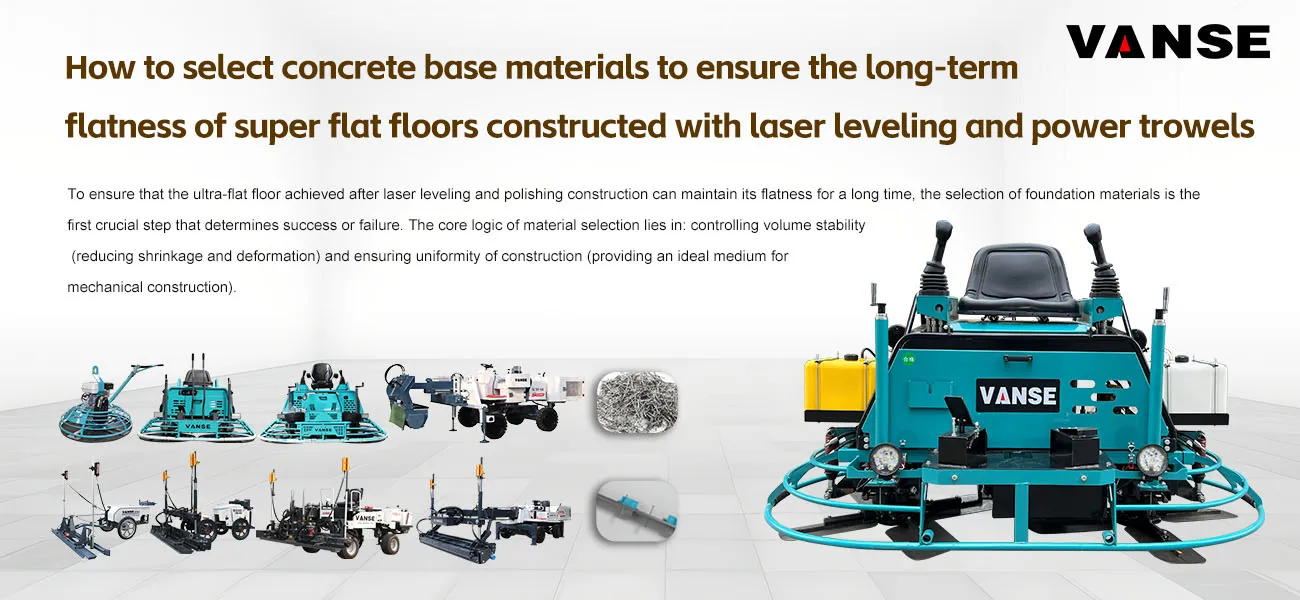 How to select concrete base materials to ensure the long-term flatness of super flat floors constructed with laser leveling and power trowels 1 How to select concrete base materials to ensure the long-term flatness of super flat floors constructed with laser leveling and power trowels