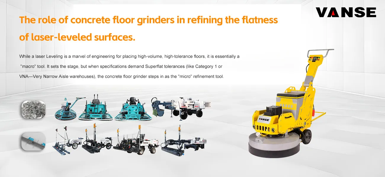 The role of concrete floor grinders in refining the flatness of laser-leveled surfaces 1 The role of concrete floor grinders in refining the flatness of laser-leveled surfaces