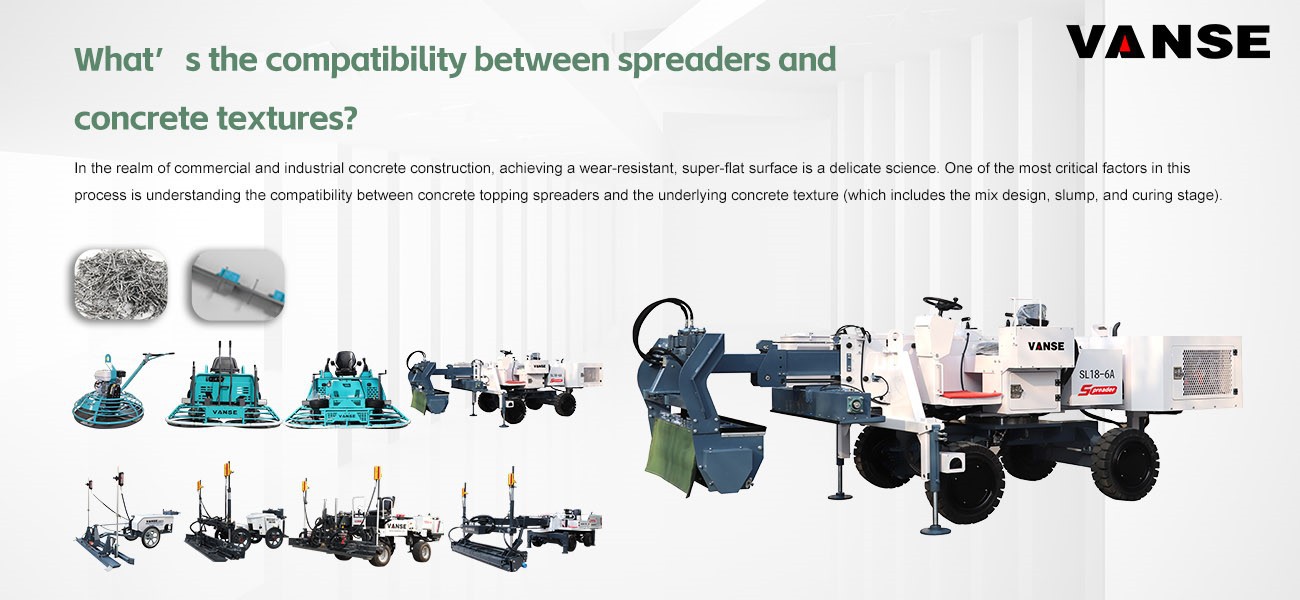 What’s the compatibility between spreaders and concrete textures? 1 Whats the compatibility between spreaders and concrete textures 1