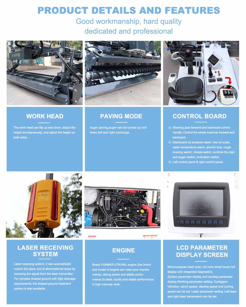 High quality cement machinery concrete laser leveling 2 info-1000-1247
