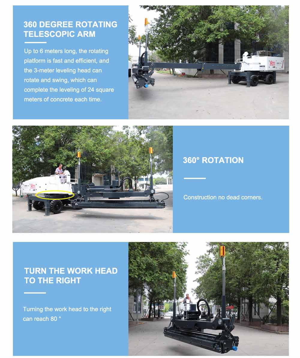 Flooring construction mainstay - telescopic arm type concrete laser leveling machine 4 info-1000-1194