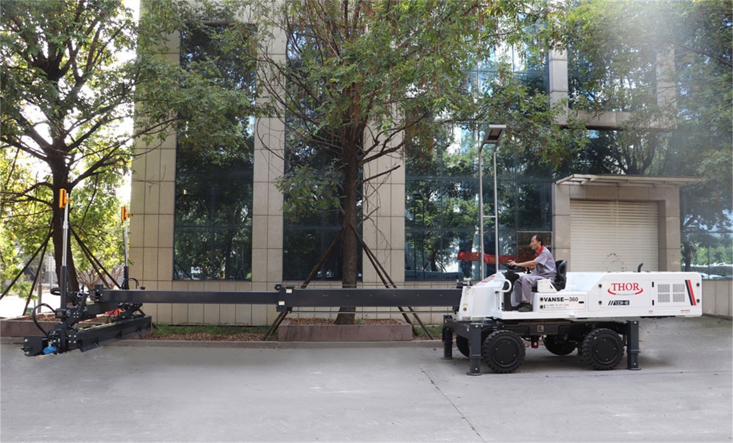 Large boom operated laser guided concrete leveling machine 6 info-1500-907