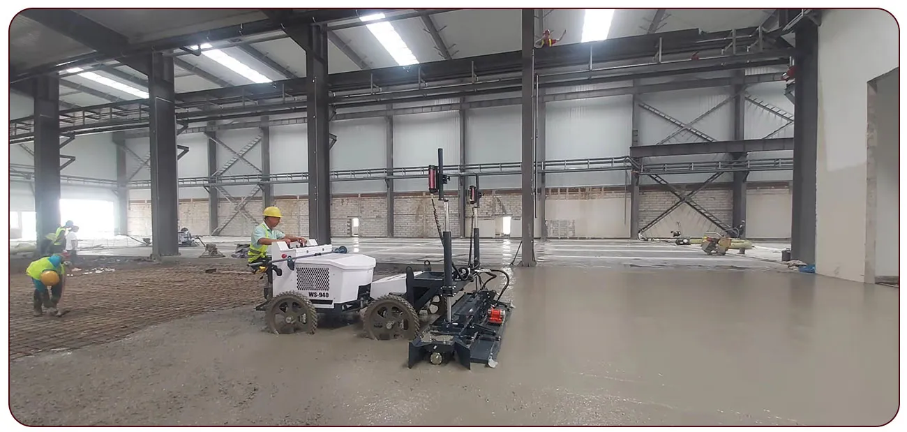 How to use concrete laser leveling machine 2 automatic 4 wheels laser concrete leveling machine